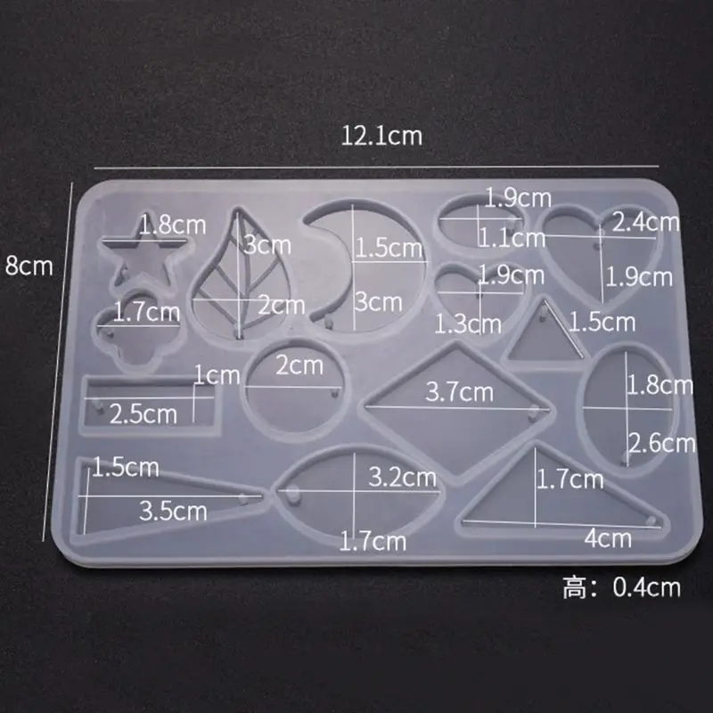 

MXME Silicone Acrylic Earring Necklace Pendant Mold Resin Casting Mold Jewelry Making