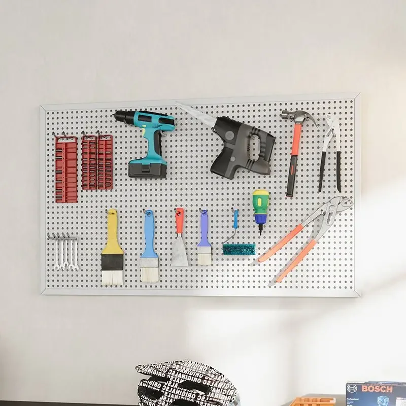 Wall Mounted Tool Organizer Pegboard Universal Hardware Tools Storage Hanging Shelf Portable Repair Tools Packaging Warehouse