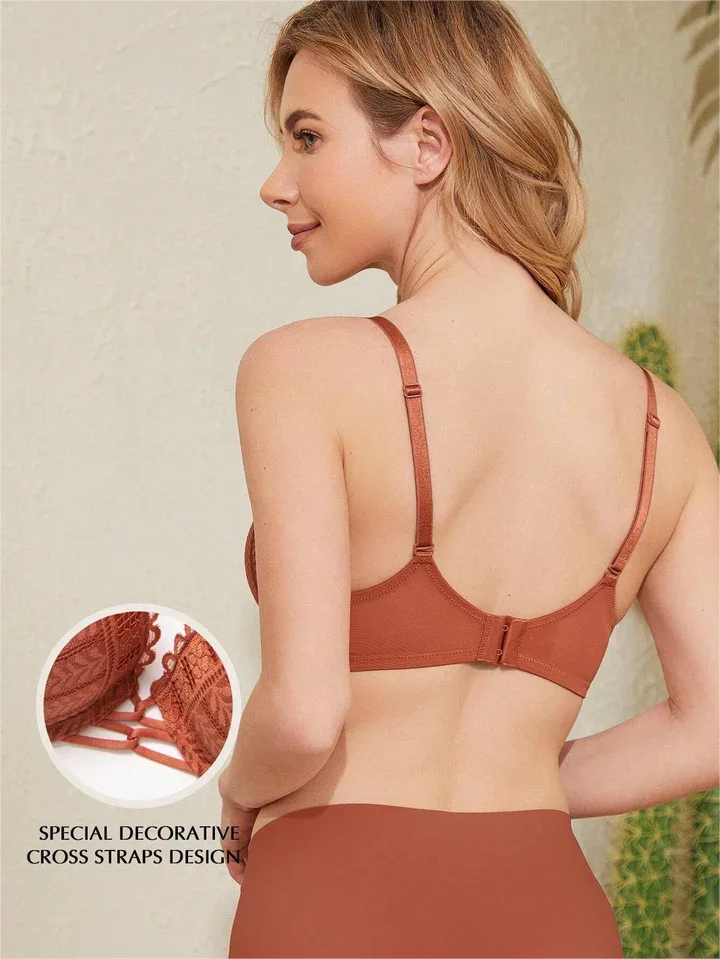 Women Sexy Bra Push Up Gathered Underwear Solid Wireless Lingerie Triangle Cup Thread Top Comfort Intimates Bralette Female