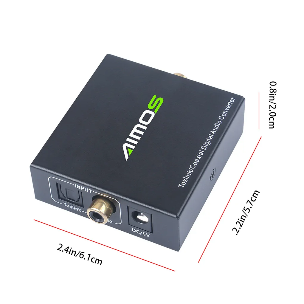 

Coaxial to Optical Adapter Digital Audio Converter for TV Game Console Amplifier Speaker