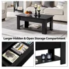Modern 39in Lift Top Coffee Table with Hidden Compartment & Storage for Livingroom, Black 6