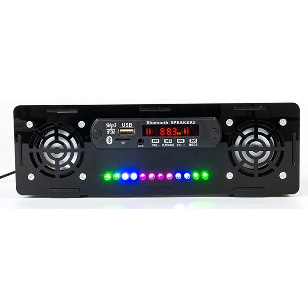 DIY 블루투스 스피커 전자제품 키트 FM 라디오(LED 음성 활성화 표시등 포함) 3W 스테레오 납땜 연습 키트