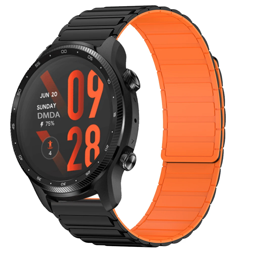 Magnetic Loop Silicone Smartwatch Strap - 22mm Adjustable Band
