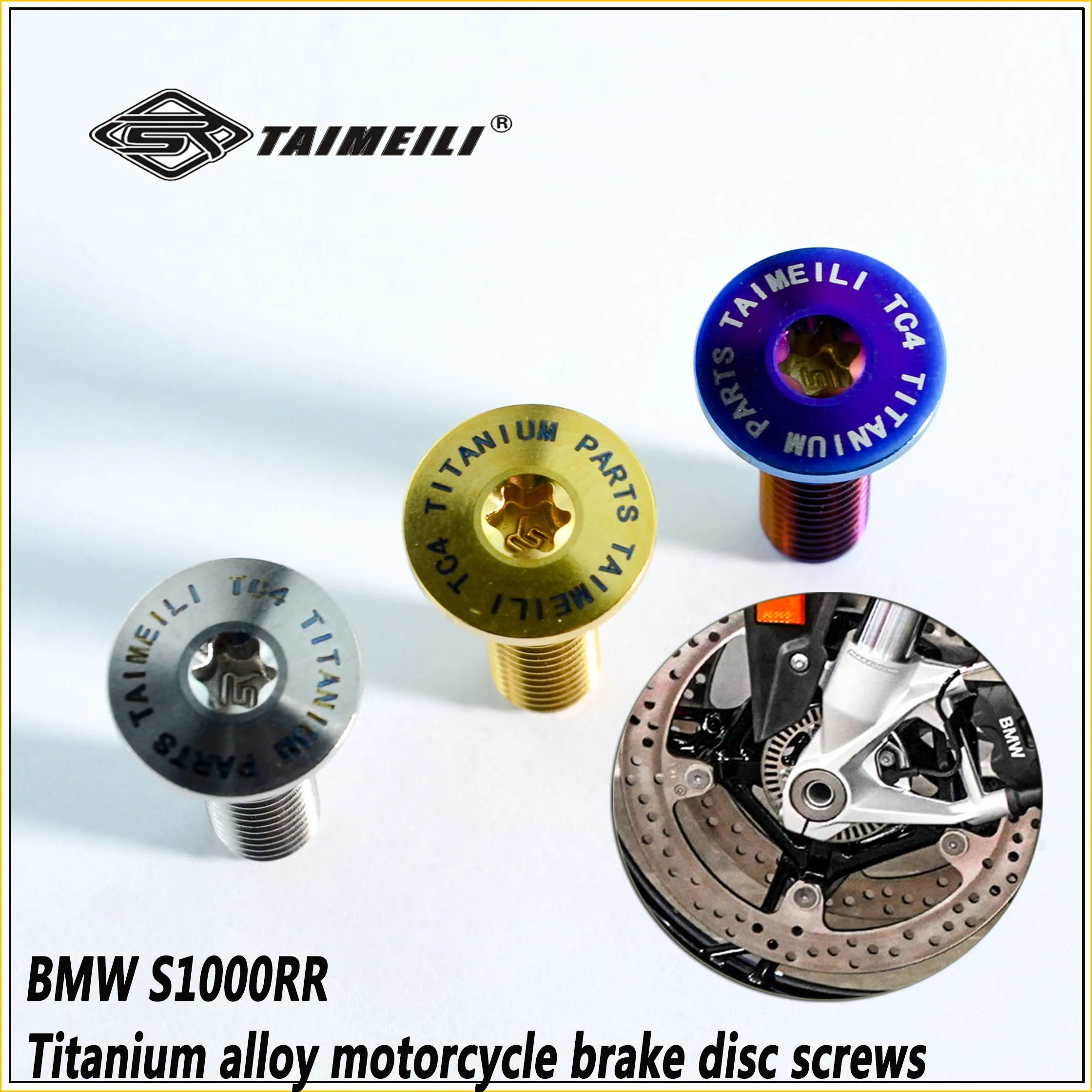 taimeili1pcs liga de titanio parafuso s1000rr motocicleta freio disco parafuso reparo 03