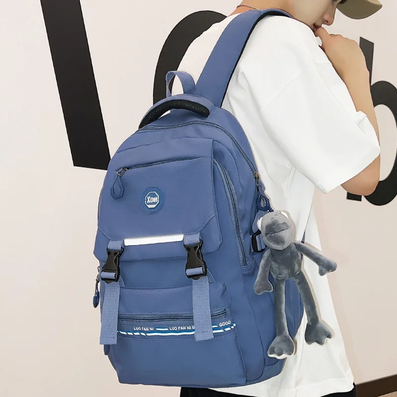 Girl Boy Nylon High Capacity School Bag Male Women College Backpack Lady Men Laptop Student Cool Fashion Female Travel Book Bags