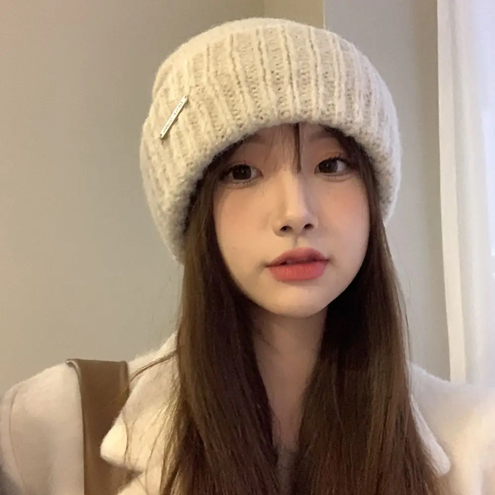 단색 겨울 따뜻한 모자, 남녀공용 방풍 니트 보넷 모자, 양모 니트 모자, 따뜻한 모자, 신제품