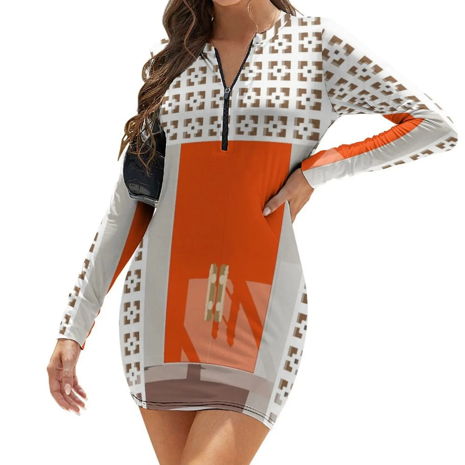 

Palm Springs Orange Door Long-Sleeve Bodycon Dress prom dresses prom dresses 2024 Party dresses for women