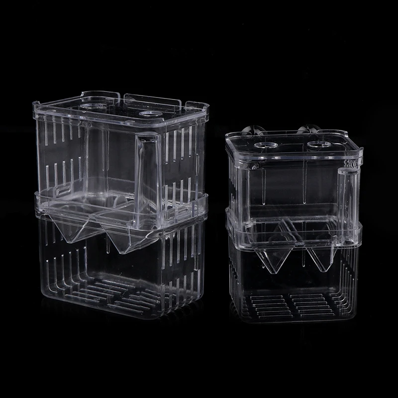 Title 2, Double-Deck Clear Fish Breeding Isolation Box A...