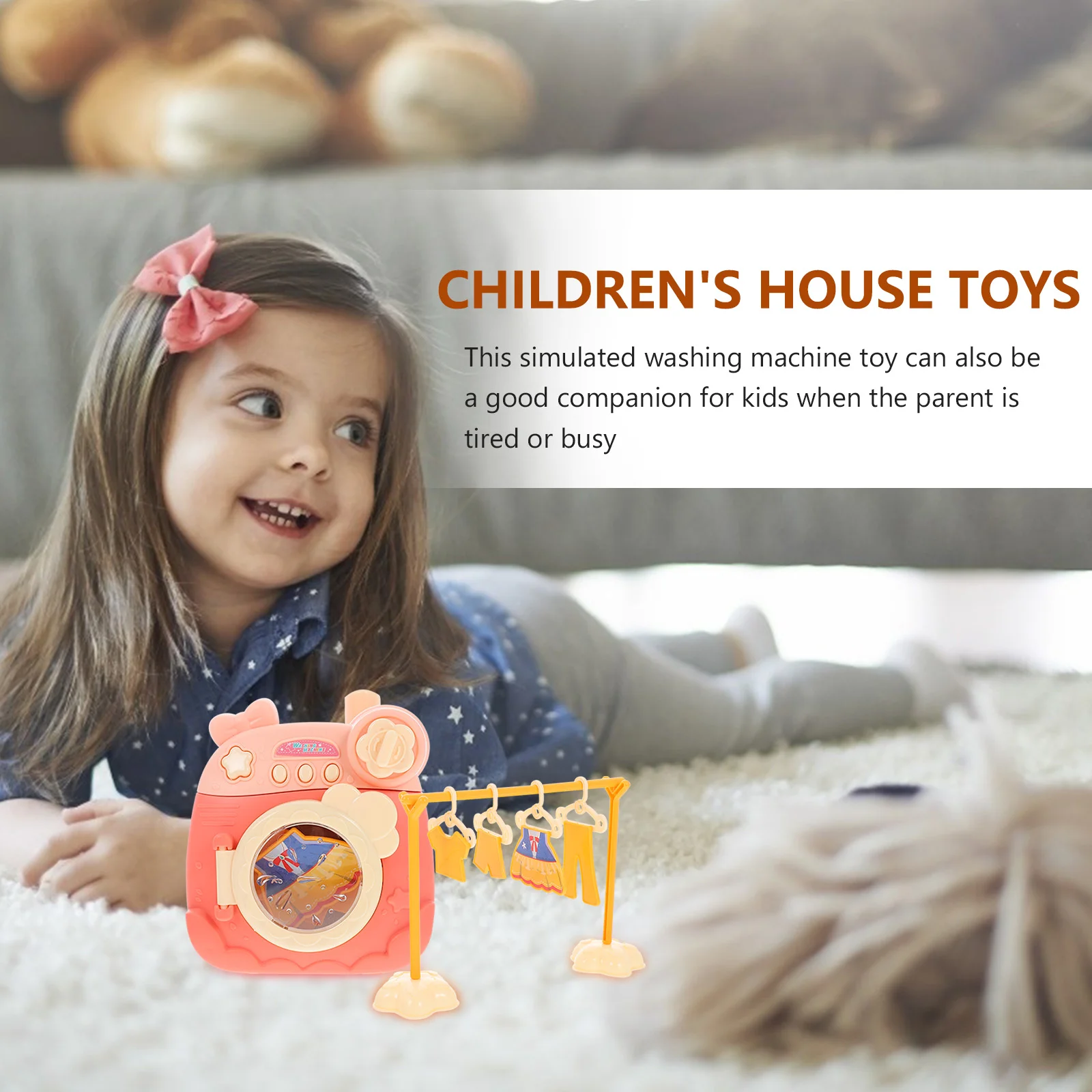 Mini Washing Machine Toys Home Appliance Kid Educational Household Plastic Role-play Abs Roller Simulation Child Kids Plaything 2