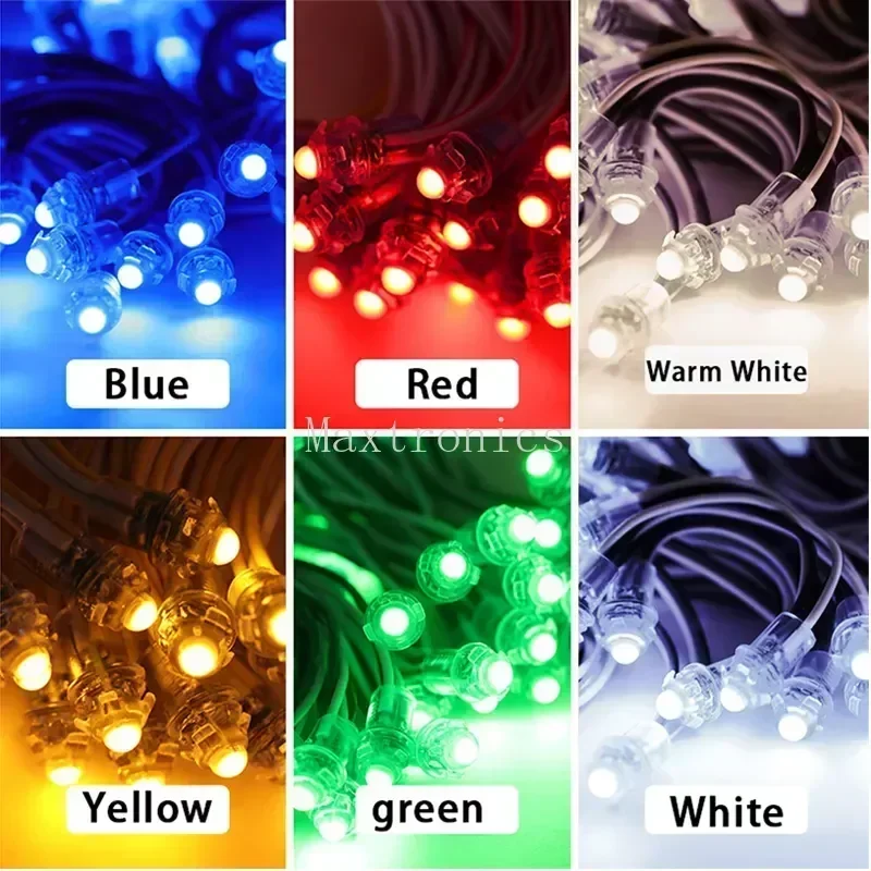 1000PCS DC12V Single Color Led Pixel String Light 9MM Point Light LED Modules IP67 for Outdoor Billboard Home Tree Decoration