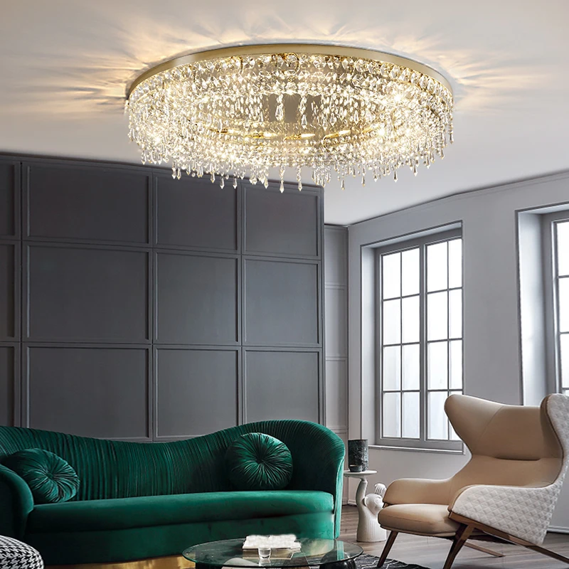 

Crystal LED Ceiling Light Indoor Lamparas De Techo Luxury Chandeliers New To The Season For Living Room Dining Room