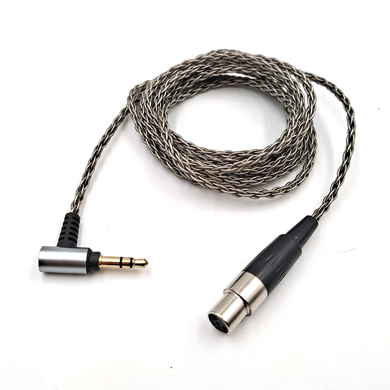 AKG K371BT 이어폰 교체용 3.5mm 4 핀 미니 XLR 싱글 크리스탈 구리 실버 도금 케이블