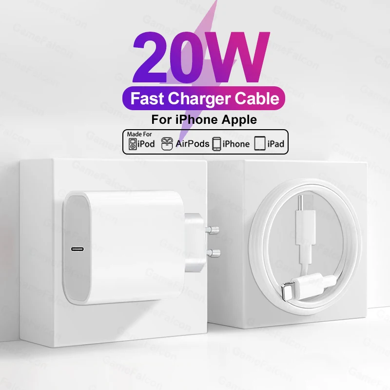Per Apple Pd 20W Usb Tipo C Caricatore Per Iphone 15 14 13 12 11 Pro Max Mini Xr 8 Più Ipad Ricarica Veloce Usb C Cavo Accessori