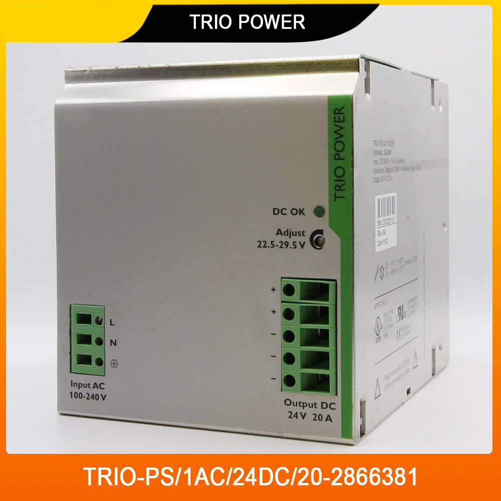 

New TRIO POWER TRIO-PS/1AC/24DC/20-2866381 2866381 For Phoenix Switching Power Supply High Quality Fast Ship