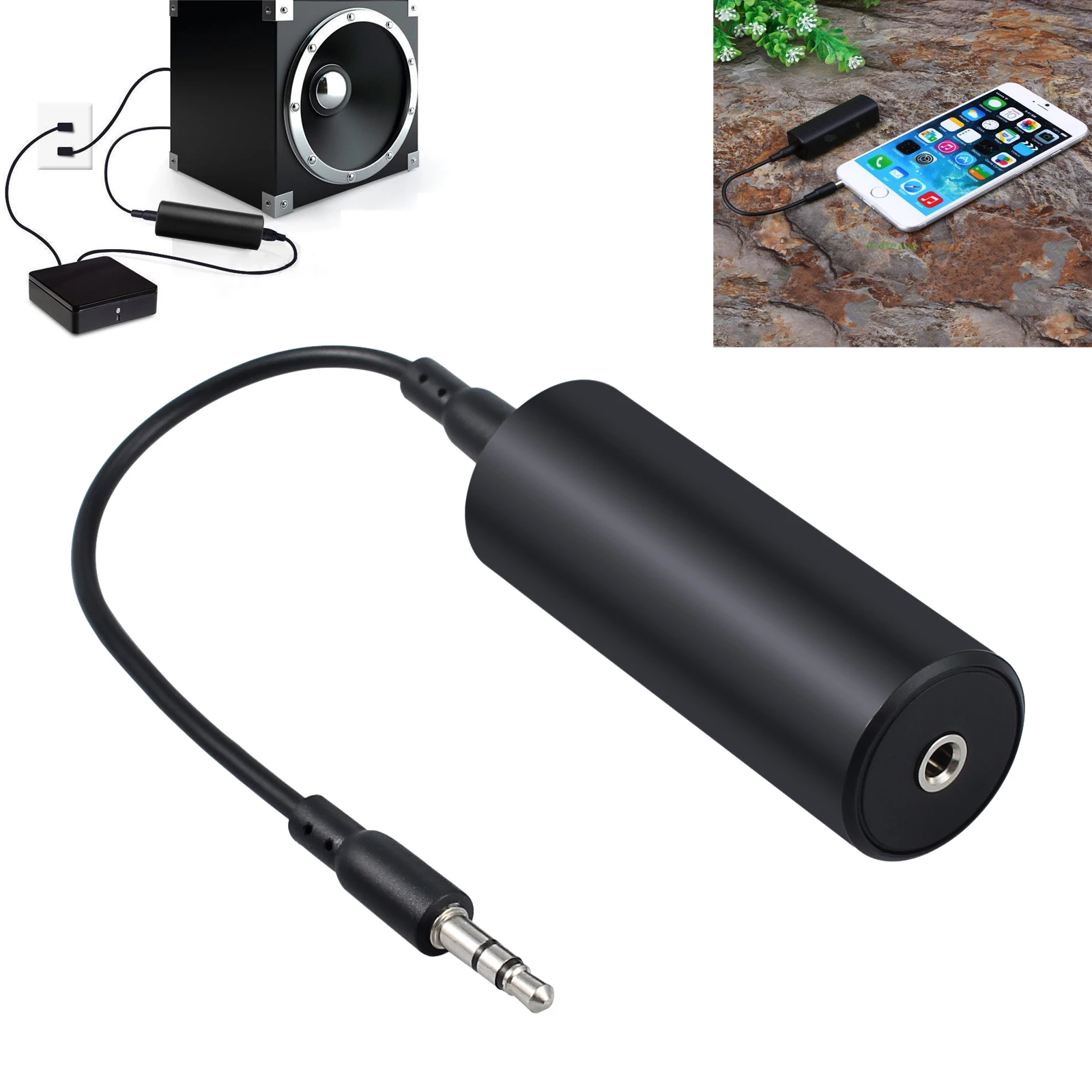 For Car Audio System AUX Car Audio-visual Cable Audio Isolator Aux Noise Suppressor Filter Ground Loop Isolator Hum Killer