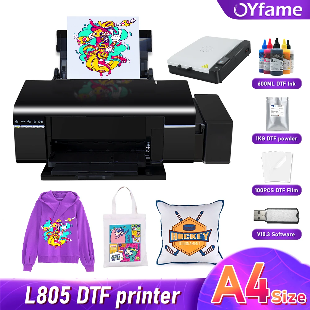 OYfame A4 DTF Printer A4 L805 impresora textil Transfer Printer Machine for  Bag Pillow clothes t shirt printing machine A4 - AliExpress