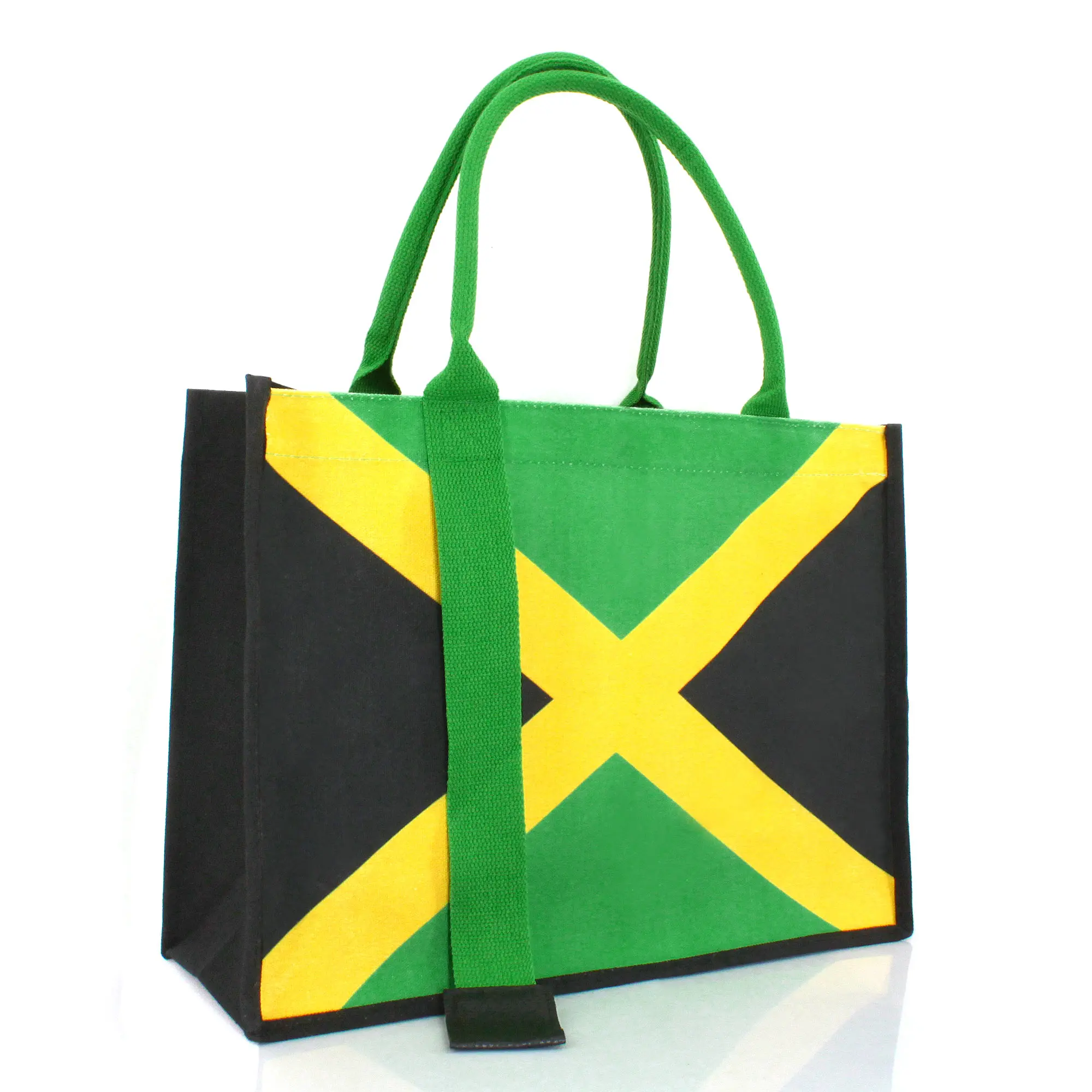 Women's Canvas Tote Bag Waterproof Ribbon Beach Bag Jamaican Reggae Party