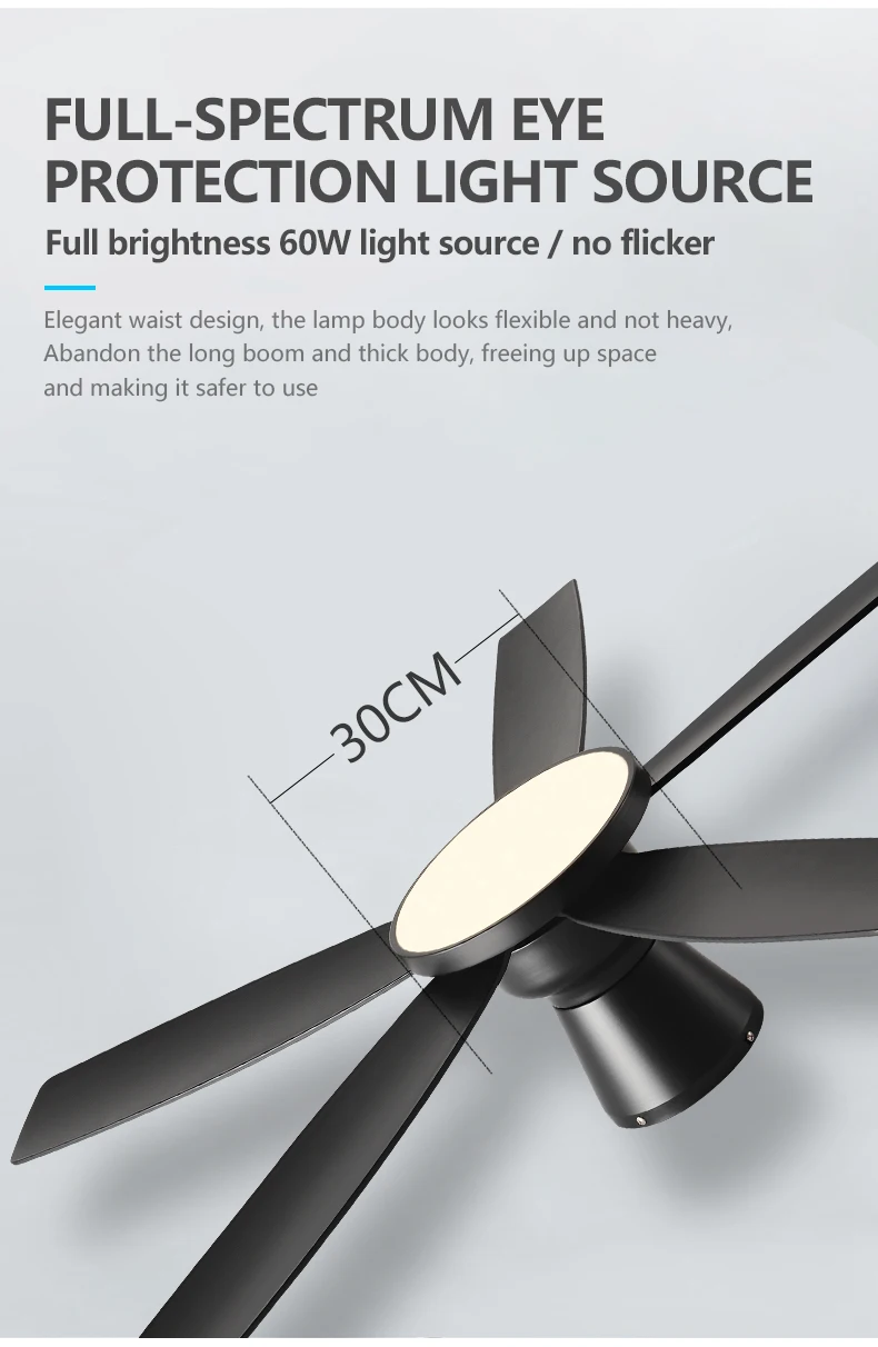 Description Picture 3 of item72Inch Ceiling Fan Llights Strong Winds Living Room DC Remote Control Ceiling Fan Light Atmosphere Mute With Fan Chandelier
