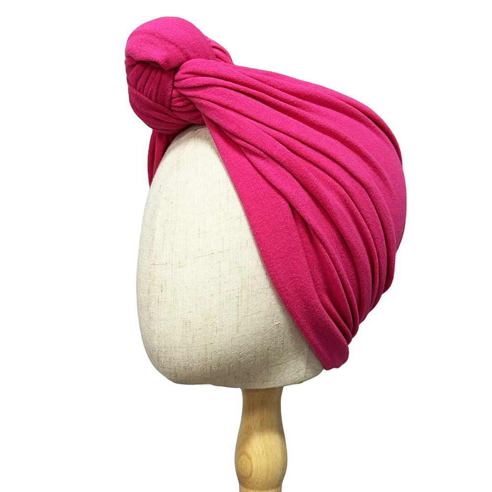 Knotted Headwraps for Women African Turban Pre-Knotted Beanie Headwraps Hair Covers 5