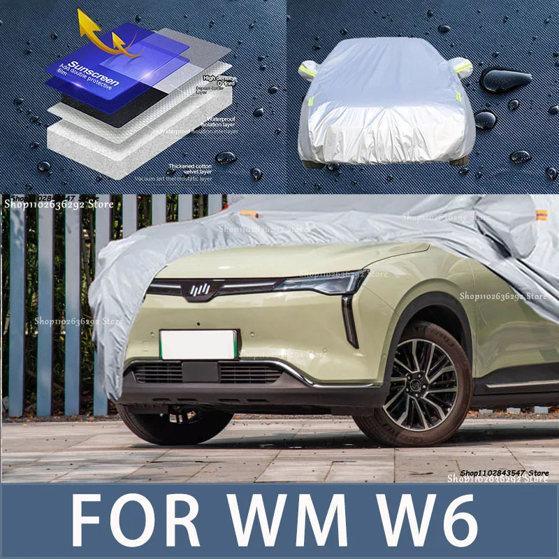 

For XM W6 Outdoor Protection Full Car Covers Snow Cover Sunshade Waterproof Dustproof Exterior Car accessories