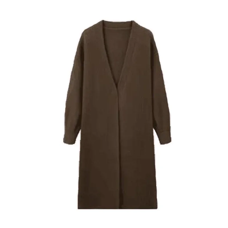 New Autumn Winter Set Loose Thickened Sweater Cardigan Pleated Base Dress Maternity Fashion Comfortable Soft Cotton Clothes