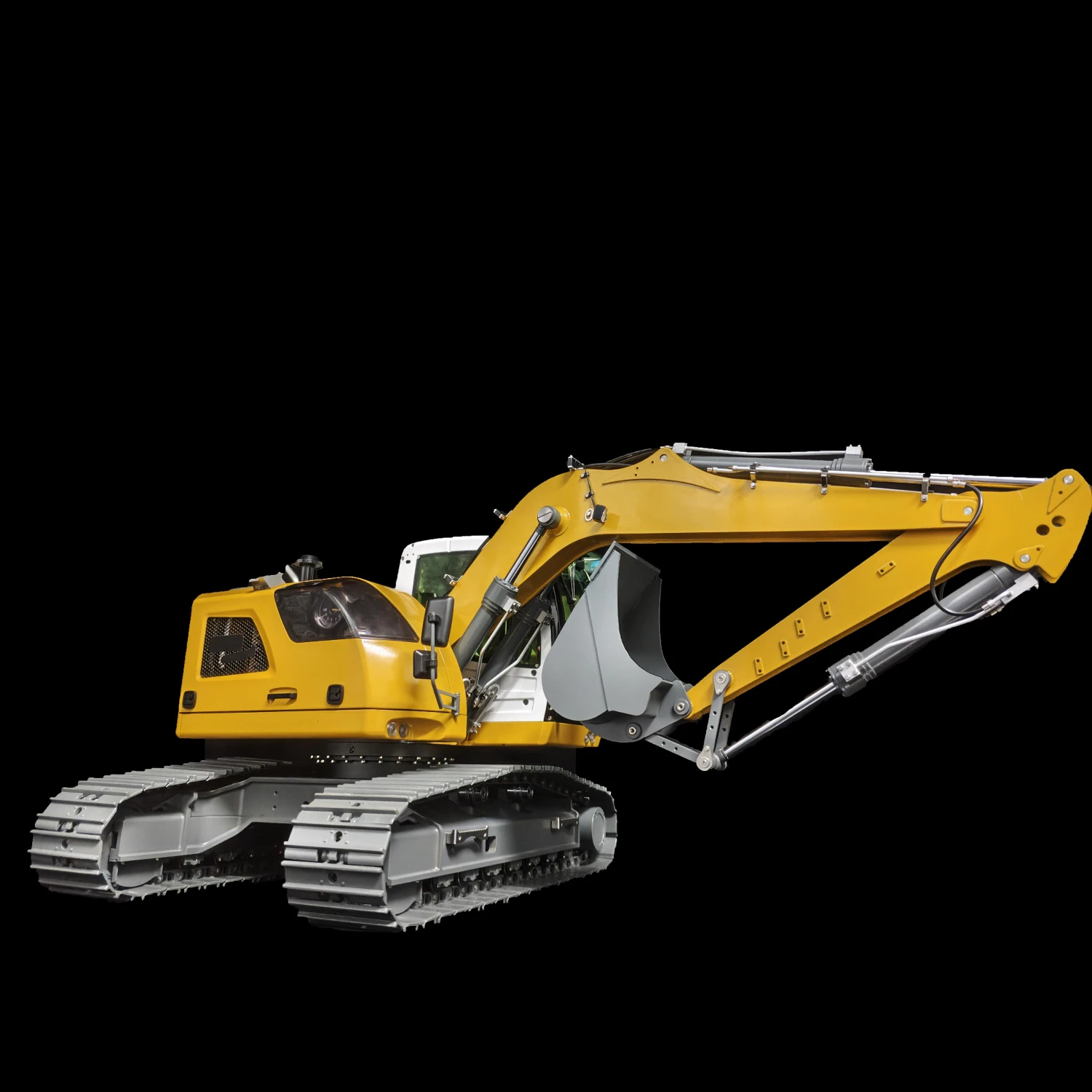 R920 RC Excavator 1/14 JDM-208 RC Excavator Hydraulic Metal RTR Model with Light Radio Remote Control Excavator Model Toy 5
