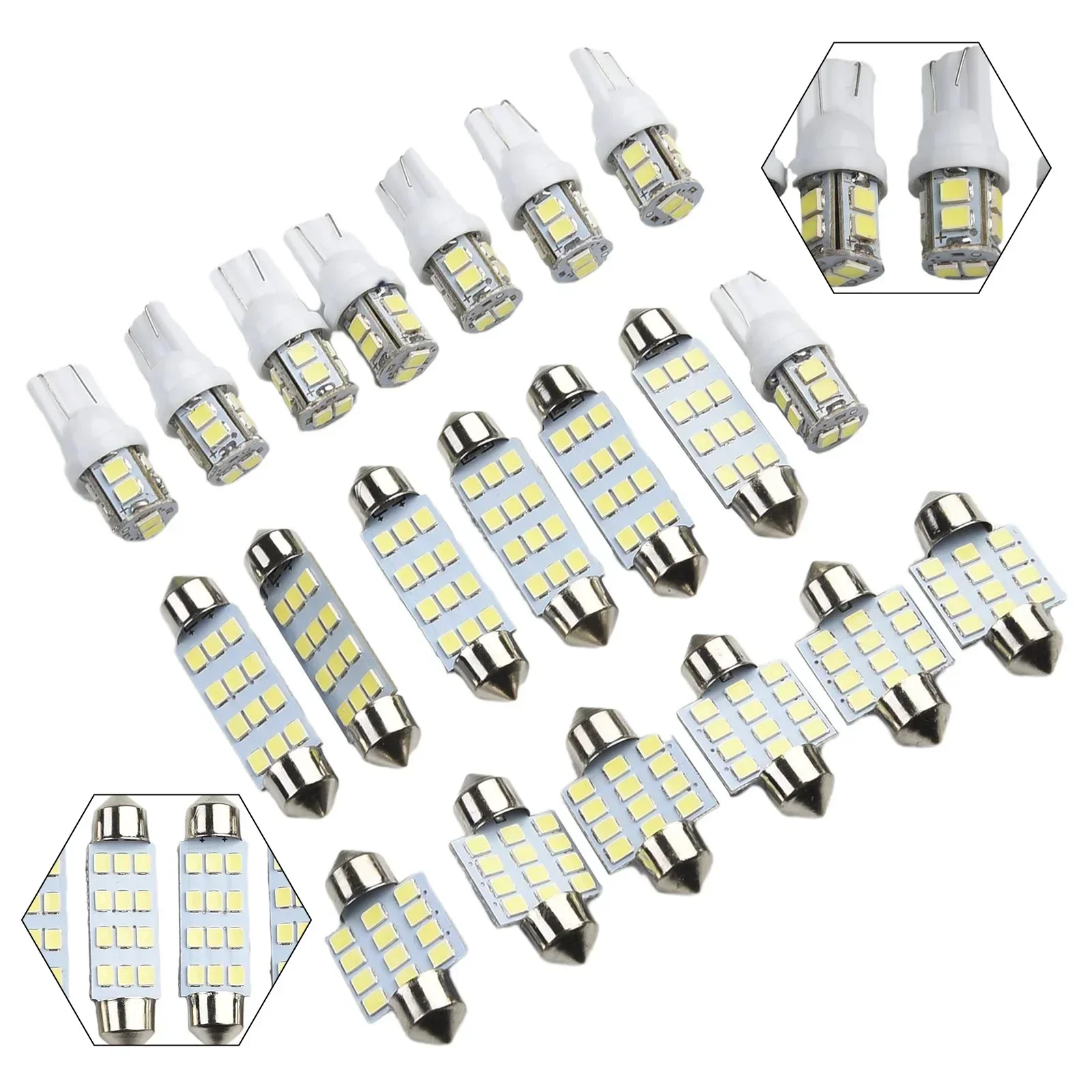 New Practical Lamp Beads LED Lights Kit Car Interior Parts LED Lights Kit Plate Lamp Bulb Car Accessories None