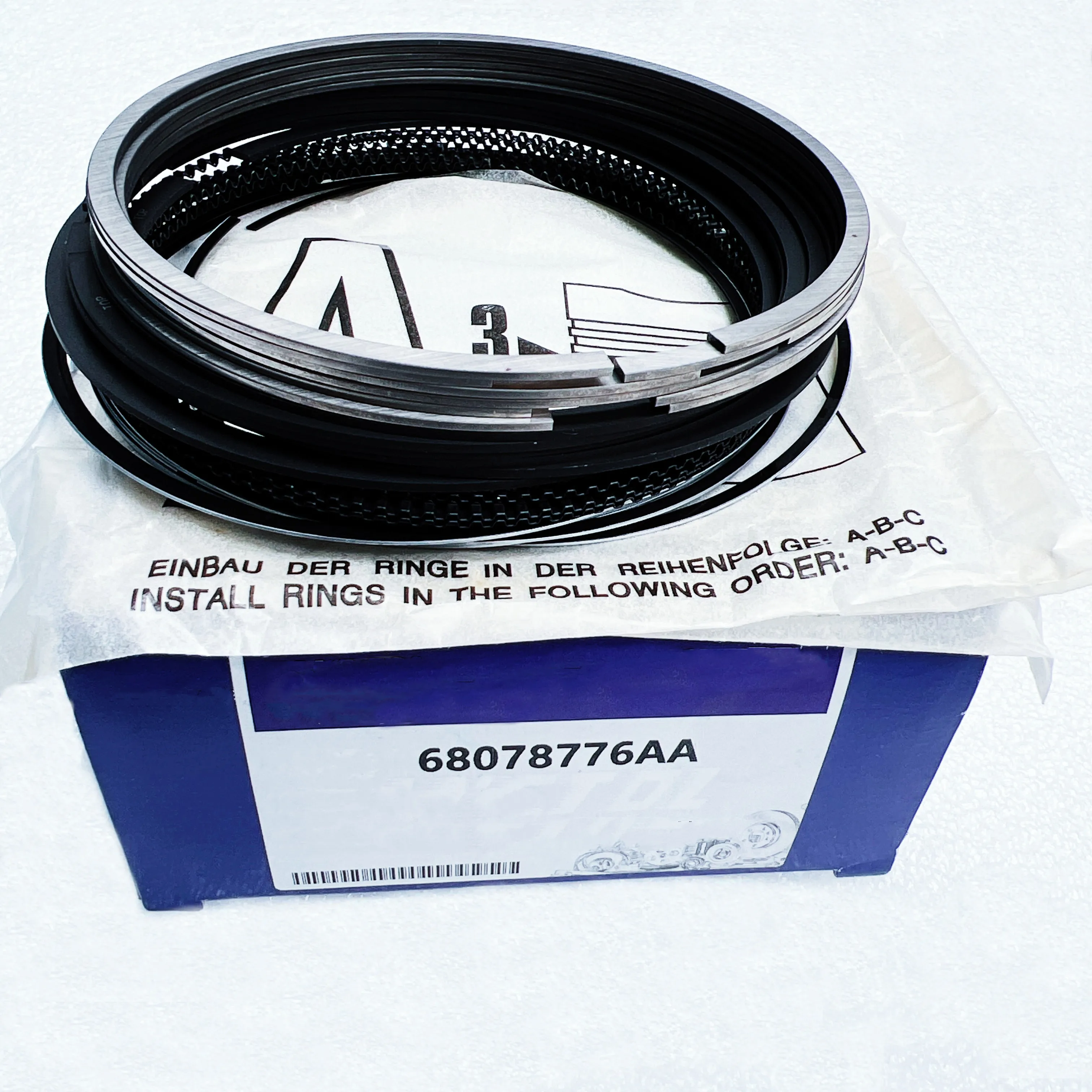 

Piston Ring Assembly (Piston Ring Standard Set) 68078776AA Suitable For: 3.6L Jeep Grand Cherokee, Wrangler, Dodge Journey, RAM