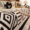 Geometric Patterns Thickened Winter Plush Warm Sofa Cover Durable Couch Cushion for Living Room Furniture Dust-proof Blanket 3