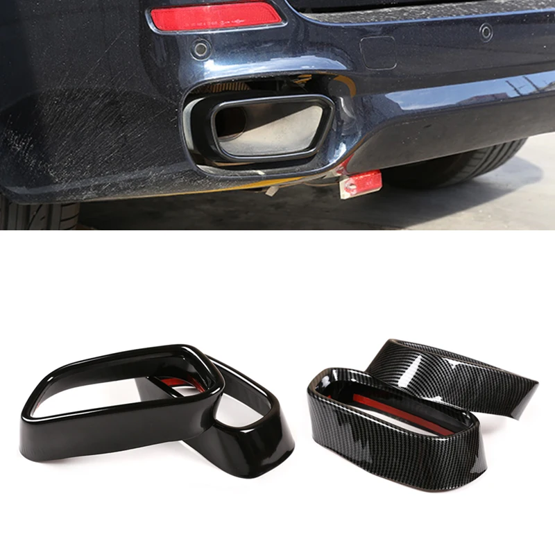 

For BMW X5 F15 X6 F16 2015 2016 2017 2018 M Sports Stainless Steel 2pcs Car Tail Muffler Exhaust Pipe Output Cover Parts Trim