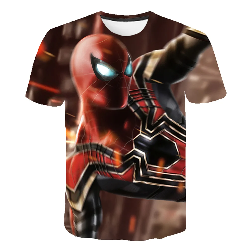 

Kids Marvel Spiderman T-shirts for Boys Girls Summer 1-14 Year Children's Cartoon Casual Tops Tees Clothes Short-sleeve T Shirt