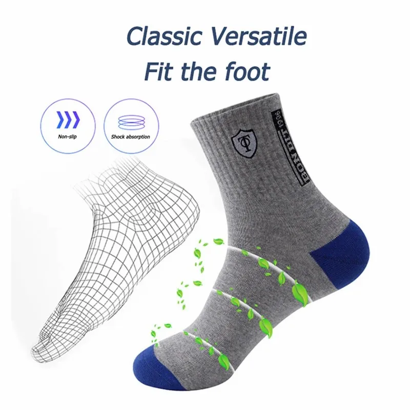 Sports Socks 5 Pairs Mens Spring And Fall Summer Leisure Sweat Absorbent Comfortable Thin Breathable Basketball