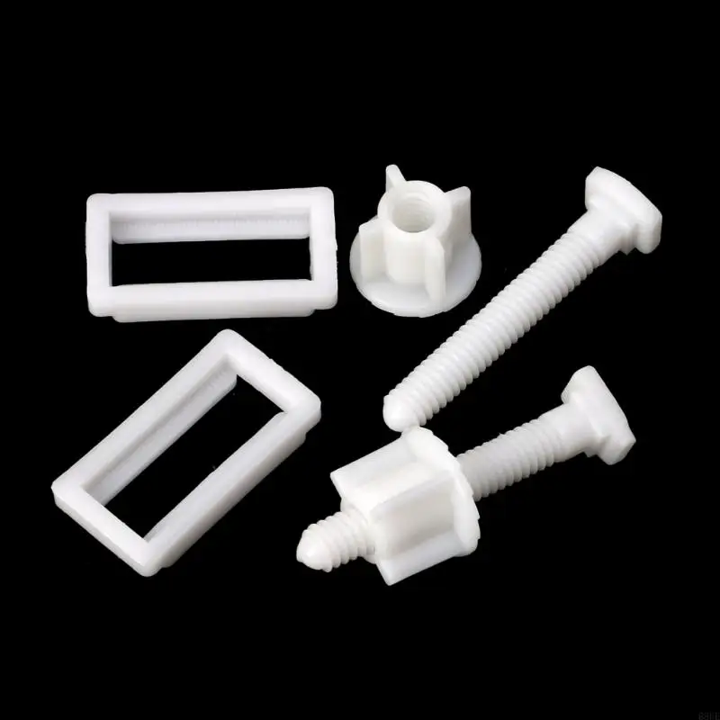68UE 1 Pair Toilet Lid Screws Toilet Plastic Screws Universal Rubber Expansion Cover for Parts