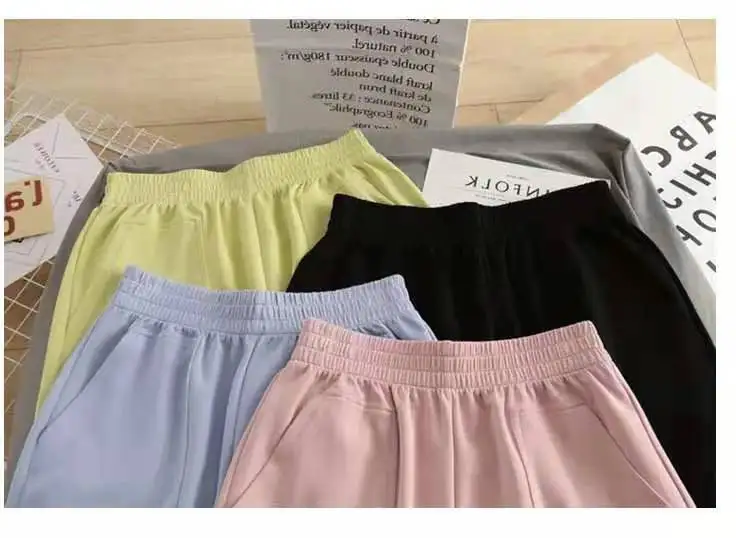 Solid Sports Shorts Women Fashion Simple Loose Shorts Woman Daily Casual Short Pants Ladies High Waist Summer 2022 HOT Sale X151 shorts