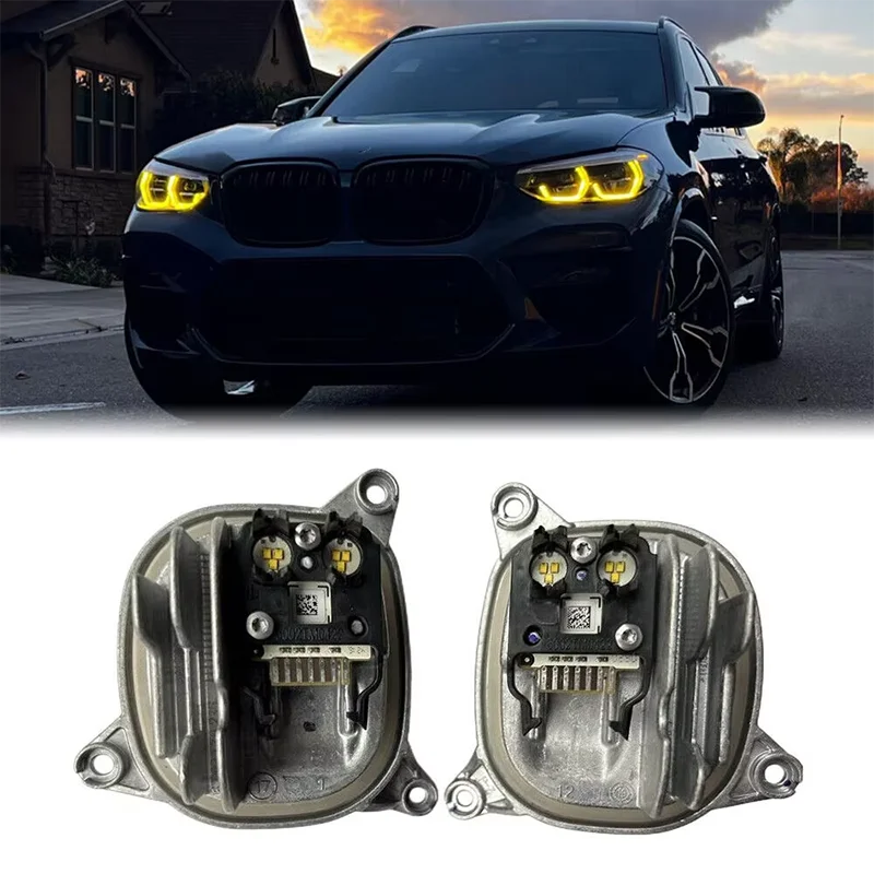 Lemon Yellow DRL LED Modules For BMW G01 X3 G02 X4 F97 X3M F98 X4M 