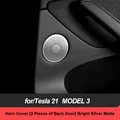 For Tesla Model 3 2019 2020 Accessoires Voorste Kolom Dak Hoorn Kap Model3 Speaker Cover Decoratieve Pailletten for Model Drie auto Autostereo-luidsprekerafdekking (Size : Rear door Black
