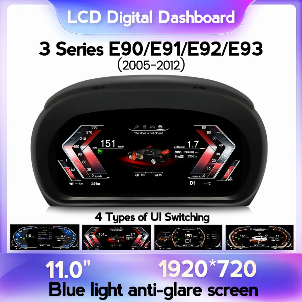 車用LCDダッシュボードパネルスピードメータースクリーン BMW 3 
