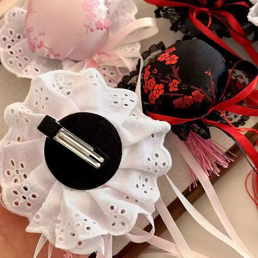 Cute Chinese Style Lolita Headdress Kawaii Handmade Maruko Barrettes Cosplay Traditional Cheongsam Hair Bag Girl