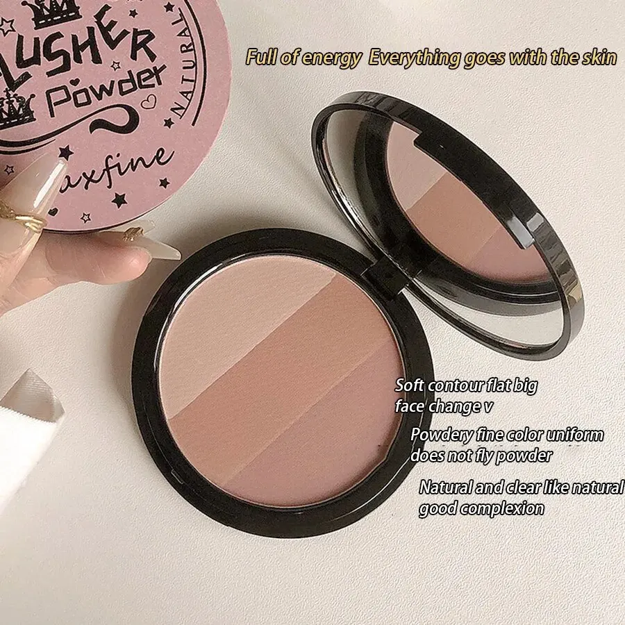 Blush Plate Three Color Contouring Waterproof Long Lasting Eyeshadow Blush