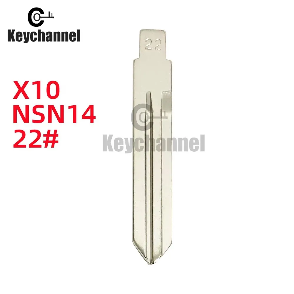 10ชิ้นมีดพับสำหรับรถยนต์ NSN14 KD Key BLANK 22 # สำหรับ NISSAN SUNNY Samsung SM3 Almera Primera Z350 X-Tail สำหรับ keydiy xhorse REMOTE 2
