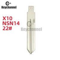 10ชิ้นมีดพับสำหรับรถยนต์ NSN14 KD Key BLANK 22 # สำหรับ NISSAN SUNNY Samsung SM3 Almera Primera Z350 X-Tail สำหรับ keydiy xhorse REMOTE 2