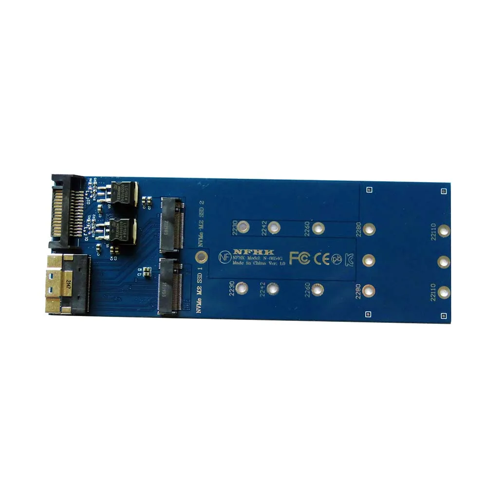 SFF-8654 8i to 2 NVMe M.2 NGFF SSD 어댑터