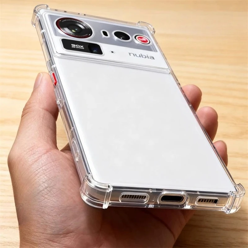 Fall Für ZTE Nubia Z80 Ultra Z70 S Z60 Ultra Transparent Weiche Silikon Abdeckung Stoßfest Stoßstange Anti Fall Airbag Shell