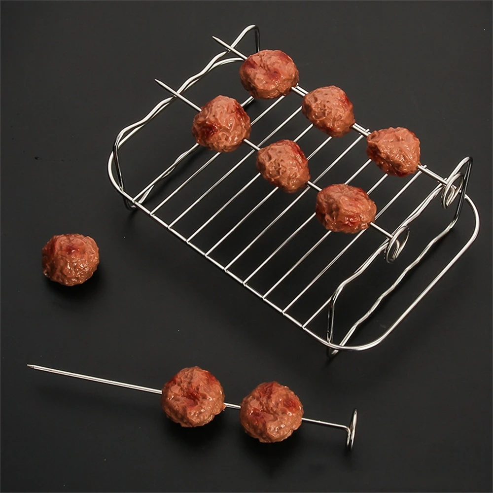 

Air Fryer Accessories Outdoor Picnic To Bake Barbecue Stainless Steel Barbecue Supplies Grill Rectangle Easy To Clean Bbq Needle