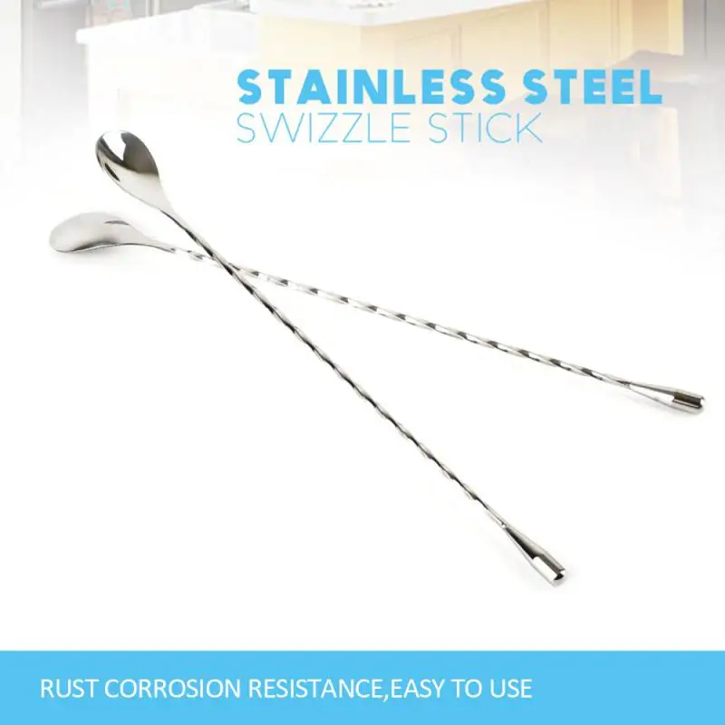 

Cocktail Drink Shaker Long Handled 304 Stainless Steel Coffee Spoon Ice Cream Dessert Tea Stirring Spoon Bar Kitchen Accessories