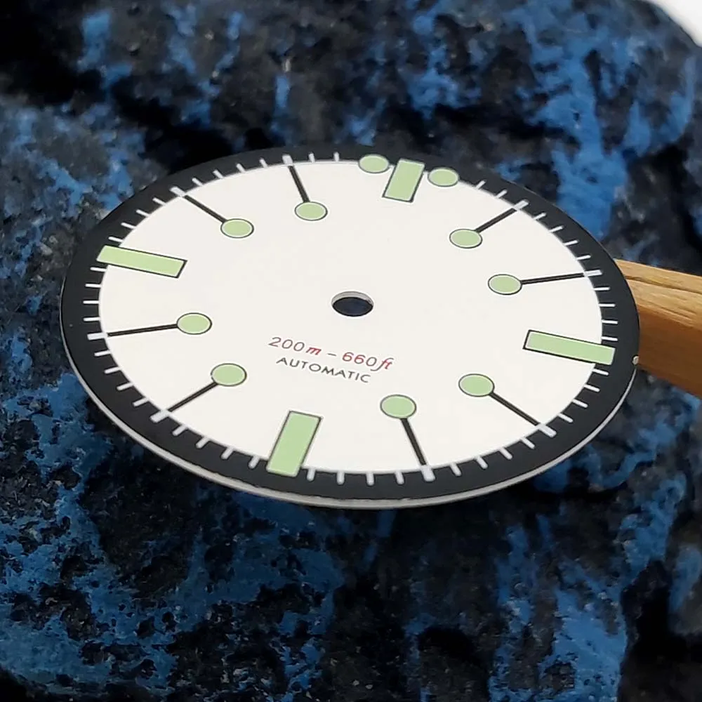 New Men's NH35 Dial 28.5mm For NH35/NH36 Movement C3 Green Night Luminous Men's Watch Accessories Dials