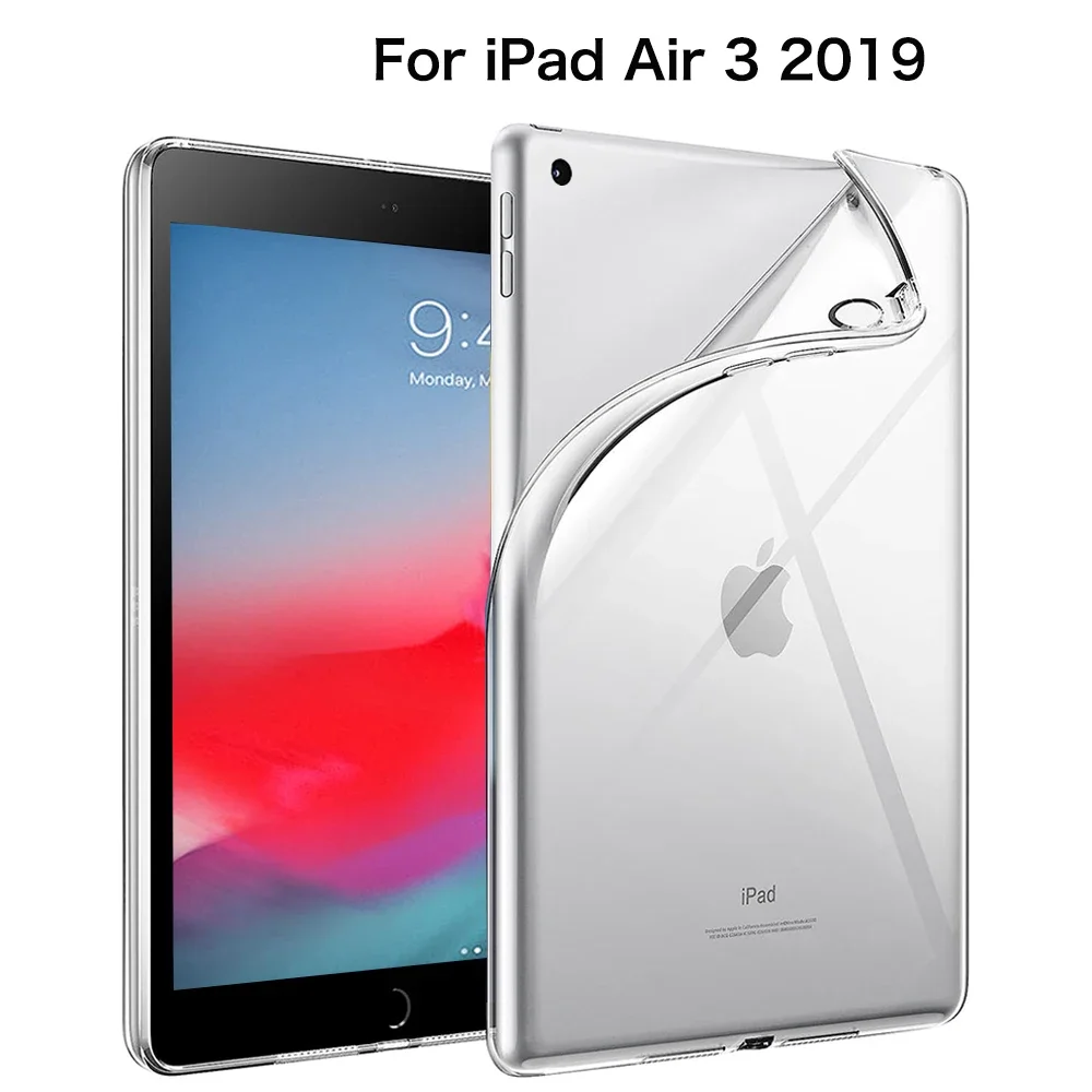 Crystal Clear TPU Silicone Tablet Cover - Durable Transparent Protective Case
