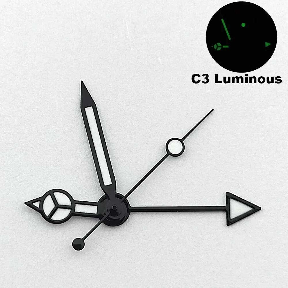 Elegant Multi-Color Luminous Watch Hands - Silver, Black & Rose Gold Accents