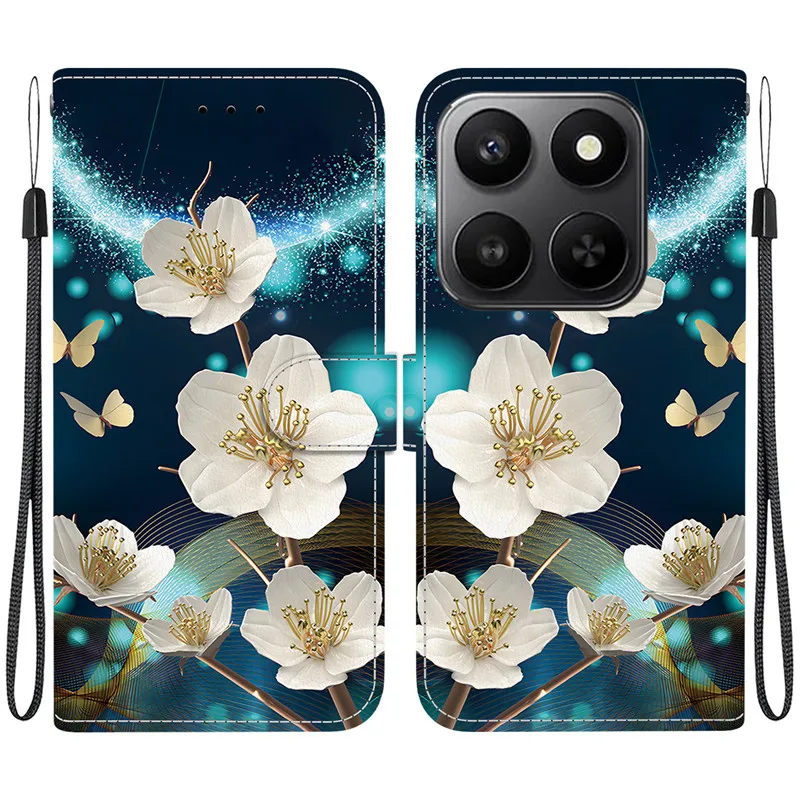Leather Flip Wallet Case with Magnetic Stand and Cute 3D Design