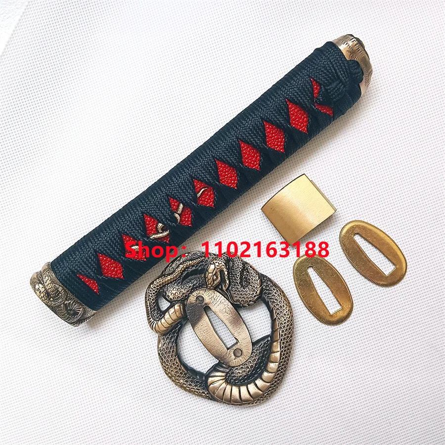 

High Quality Handle Tsuka Hilt Copper Parts Brass Tsuba Handguard Guard Habaki Seppa For Japan Samurai Katana Sword Fittings New